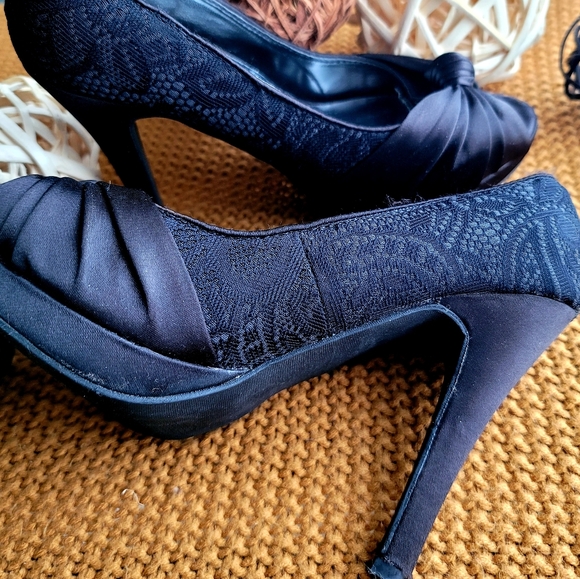 Cathy Jean 3 Inches Open Toe Stilleto Black 5.5 - Picture 5 of 8